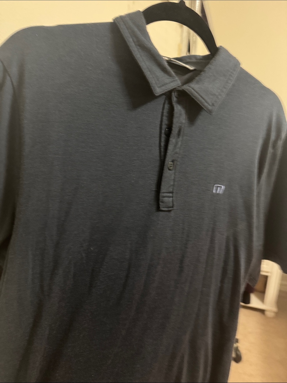 Travis Mathew Men's Black Polo with Subtle Logo